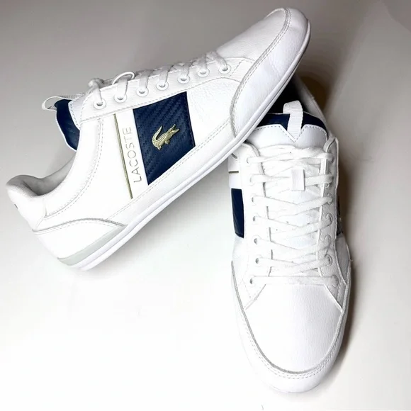 Lacoste Men's Chaymon Leather Sneakers White Size- 8.5 M - Picture 3 of 9